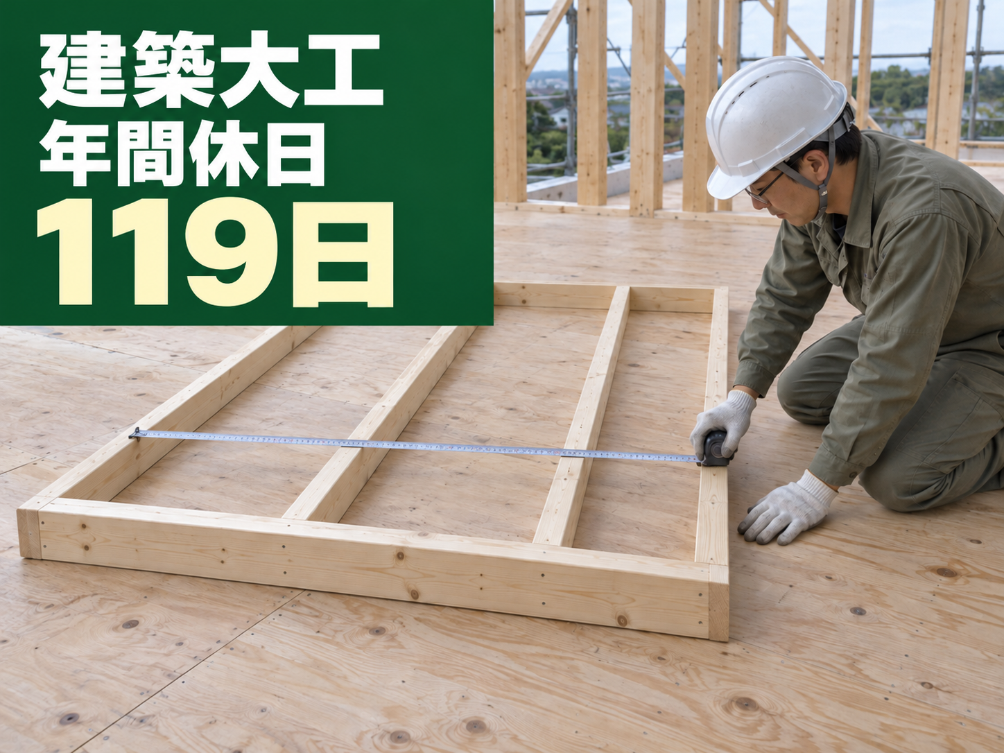 【寮あり🏠】ツーバイフォー工法の建て方大工🪵