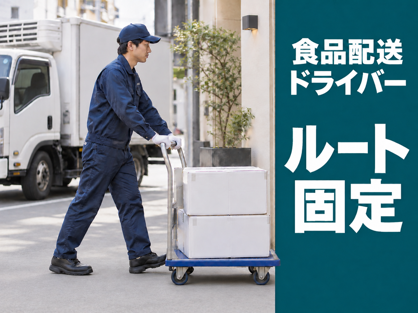 準中型トラックで荷物を運ぶ