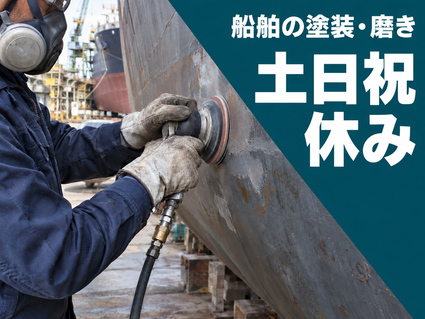 【未経験OK🔰/寮あり🏠】船の外装を美しく塗る仕事