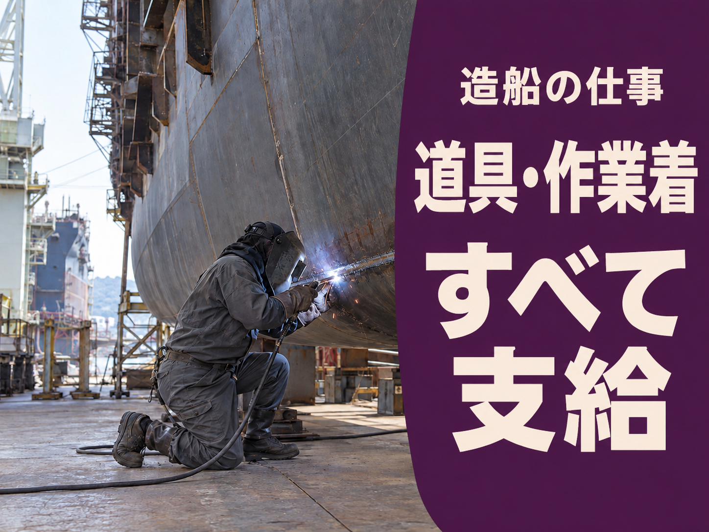 【寮あり🏠】造船所で足場を組み立てる