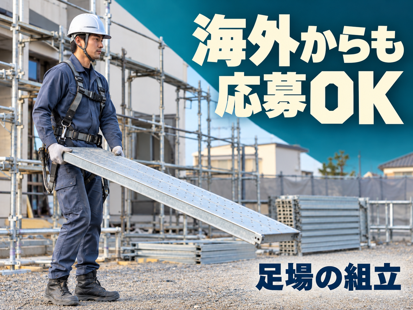 【寮あり🏠】新築・マンション現場で足場組立・解体がメイン