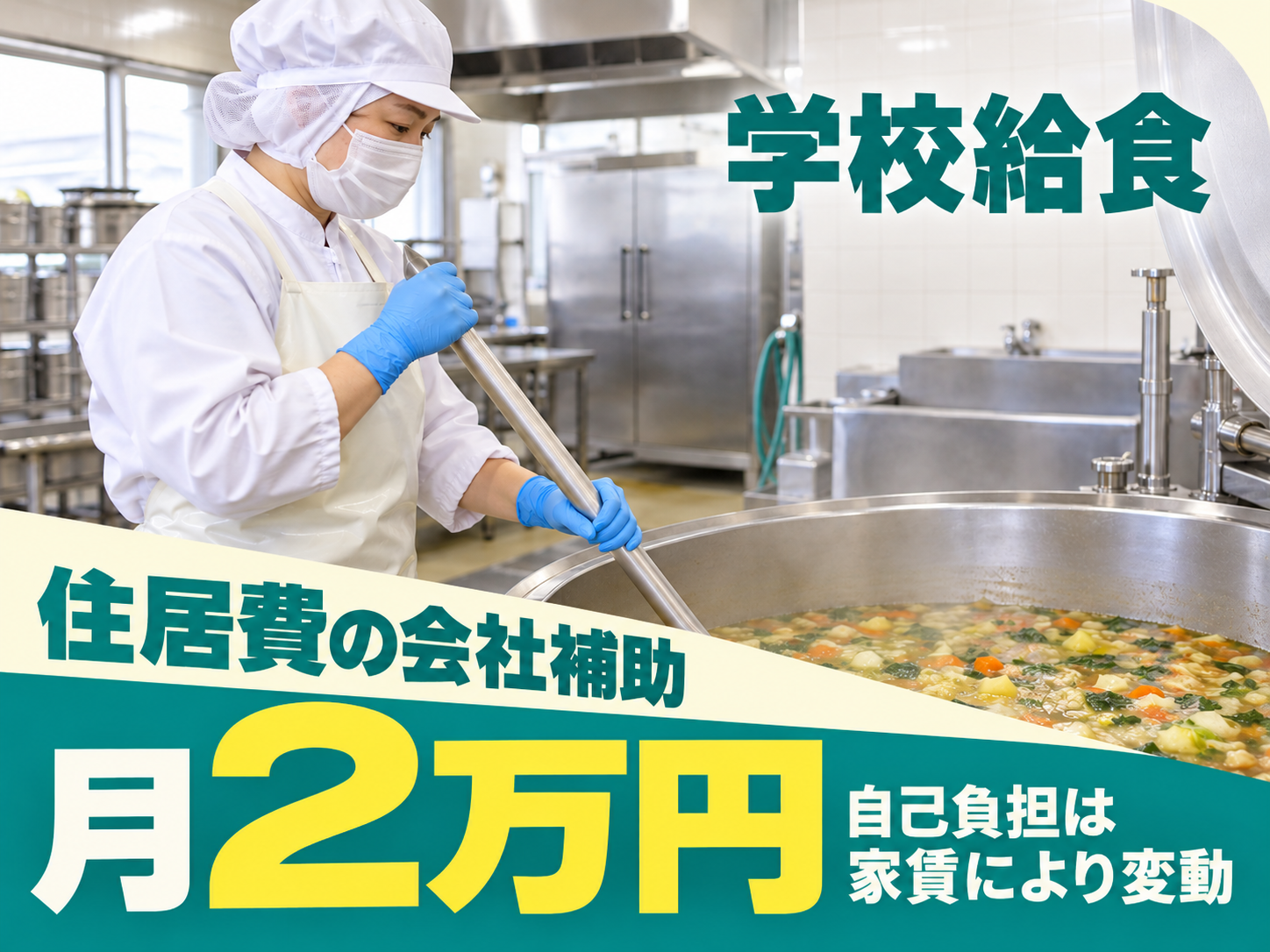 【寮あり🏠】学校給食をつくる調理の仕事