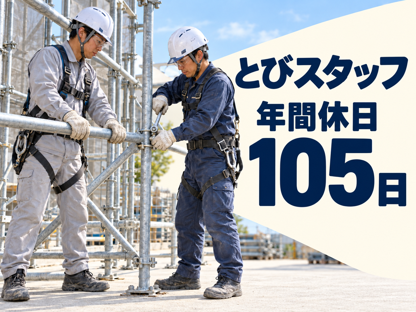 【寮あり🏠】マンションや橋の足場を組む