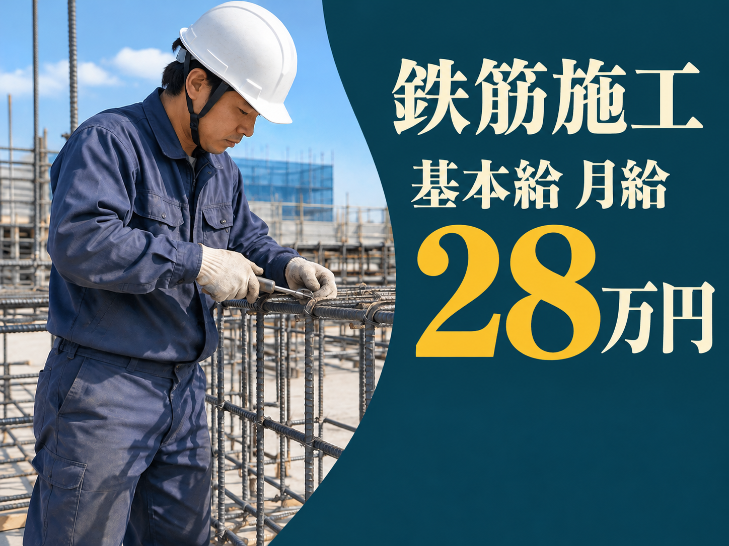 【寮あり🏠】現場取付・組立95%の鉄筋施工スペシャリスト