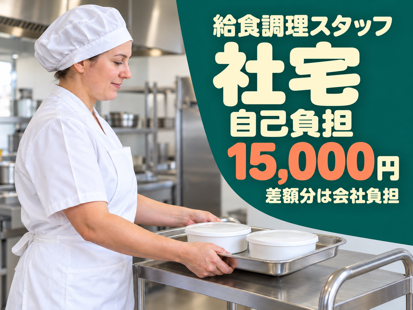 介護・病院の厨房で調理を担う仕事！