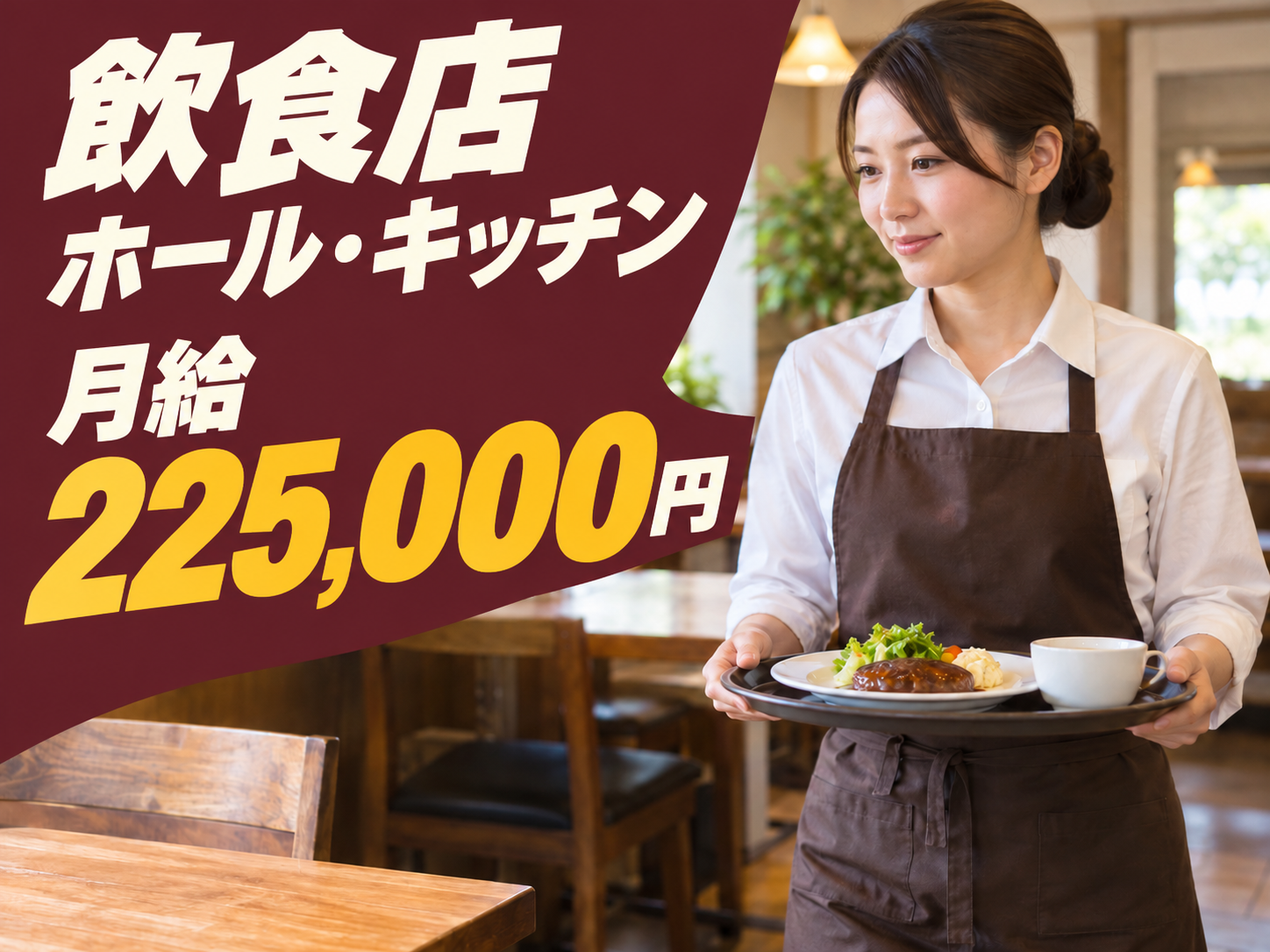 ホール・キッチン両方で活躍する飲食の仕事🍽