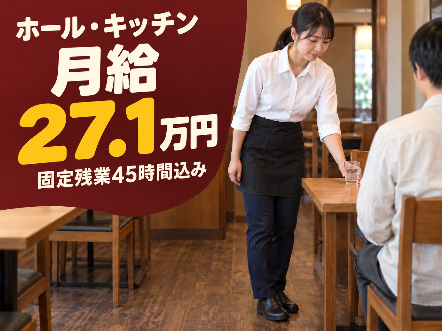 キッチンもホールも担う飲食スタッフ🍳