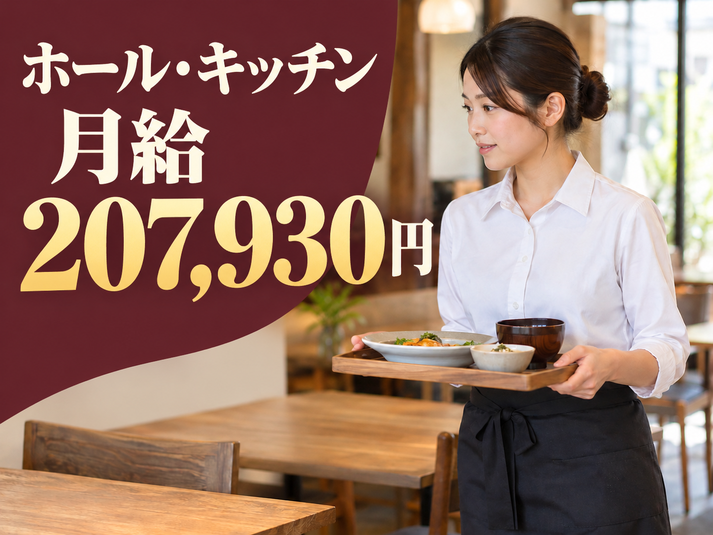 飲食店でホール・キッチン業務を担当！🍽